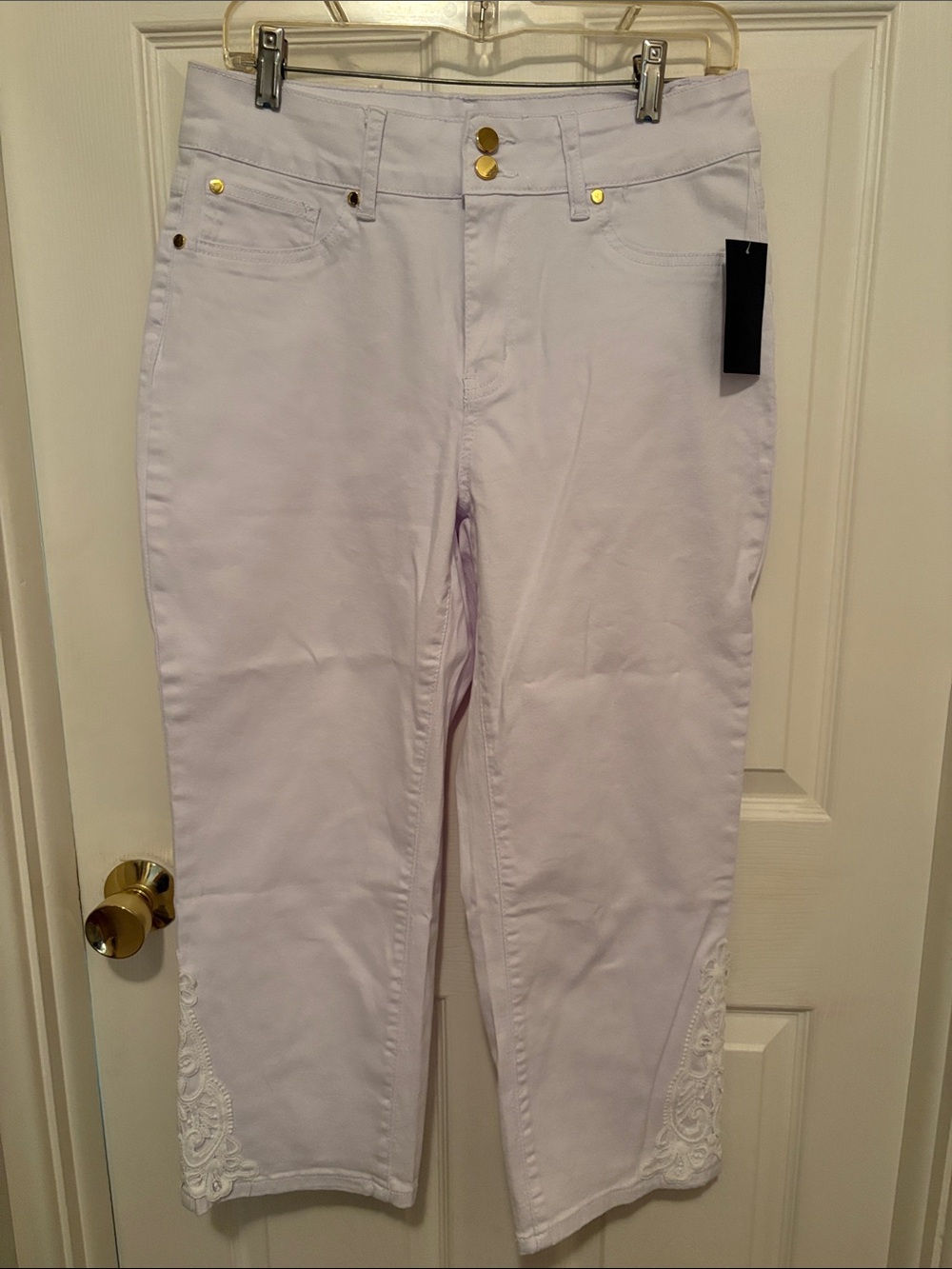HSN IMAN crop stretchy jeans NWT